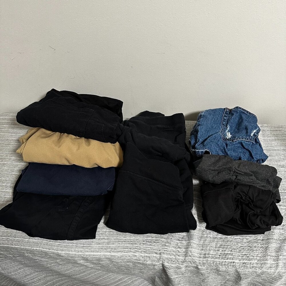 Huge Lot 9 Bundle Maternity Bottoms Pants Leggings Shorts Workwear Size Small S